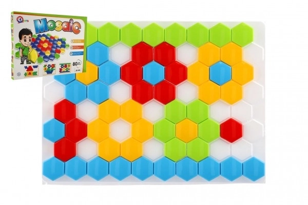 Mozaikhat 4 cm for de mindste glat 80 stk i kassen 45x34x4 cm 12m+