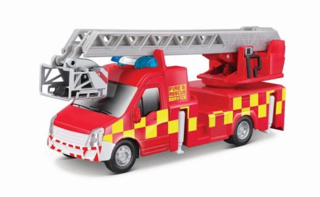 Brandbil med stige Bburago 1:43
