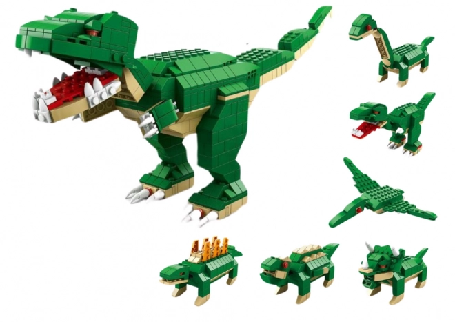 Byggeklodser dinosaurer 6i1 DIY Dinosaur Set 1000 dele.
