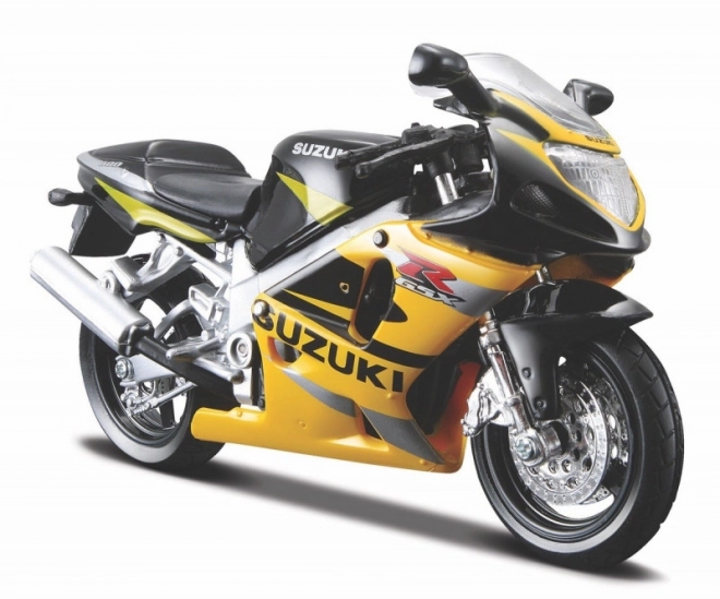 Model motorcykel Suzuki GSX-R600 med stand 1/18