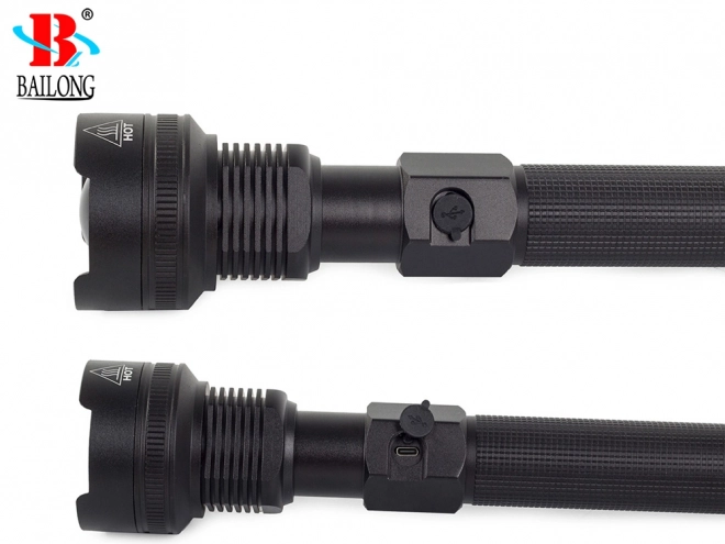 Militær taktisk lommelygte med LED Cree XHP70 og zoom fra Bailong