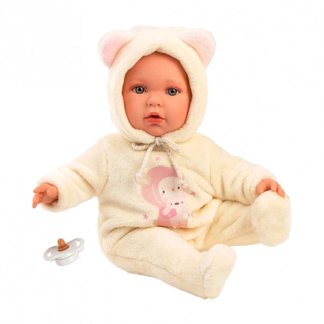 Llorens 14208 BABY JULIA - realistisk babydukke med blřdt stofkrop - 42 cm