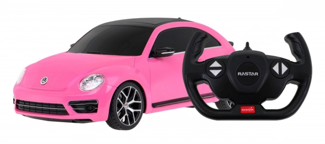 Fjernbetjent bil R/C Volkswagen Beetle Rastar 1:14 lyserød