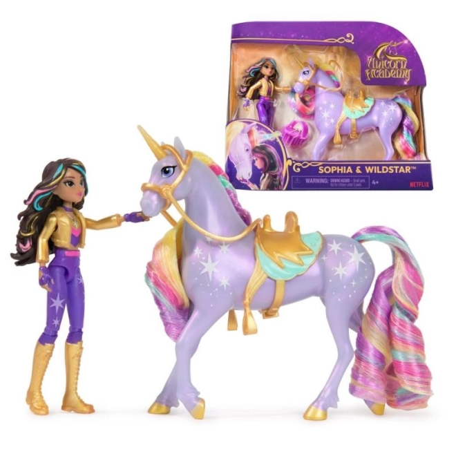 Unicorn Akademi Figurer 11 cm Sophia og Wildstar