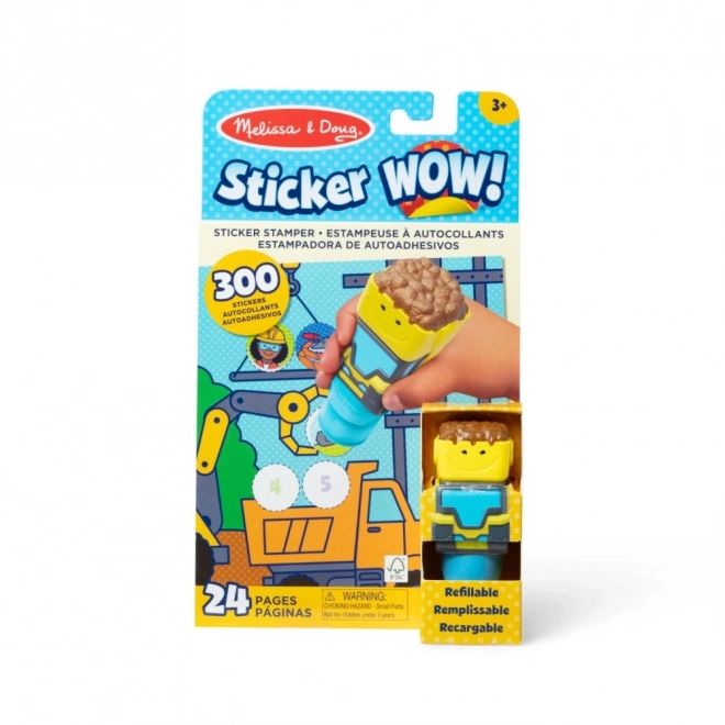 Sticker WOW! Klistermærke sæt med bulldozer stempel