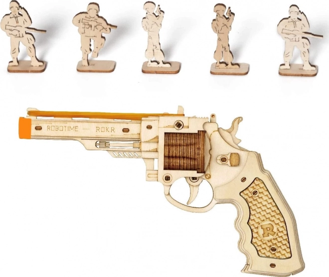 RoboTime 3D træ mekanisk puslespil Revolver Corsac