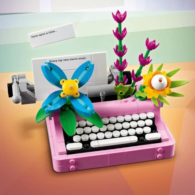 Byggesæt til børn - Skrivemaskine med blomster LEGO Creator 3-i-1