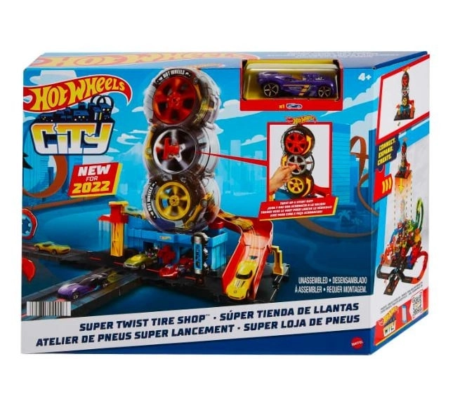 Hot Wheels garage med racerløbsspor