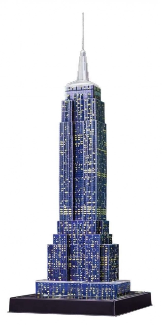 RAVENSBURGER Lysende 3D puslespil Natversion Empire State Building 216 brikker
