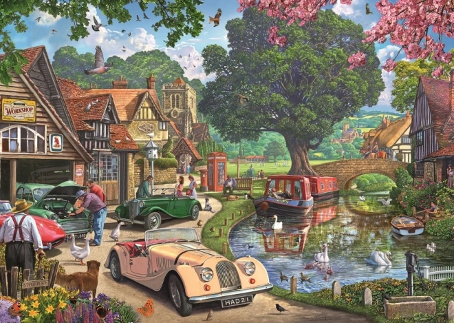 Nostalgisk scene Puzzle fra Ravensburger 1000 brikker
