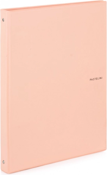 KARIS ringbindsnotesbog A5 pastelini abrikos i PVC, 4-ringsmekanisme, 100 ark