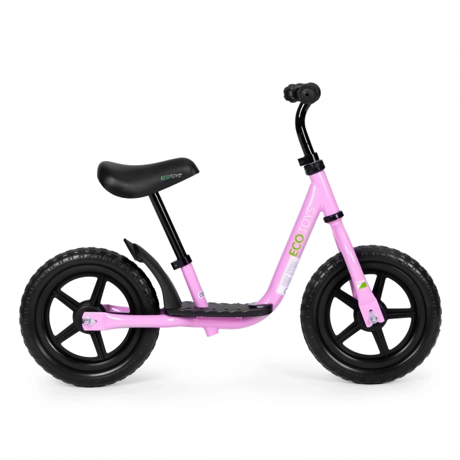ECOTOYS Børneløbecykel med platform lyserød