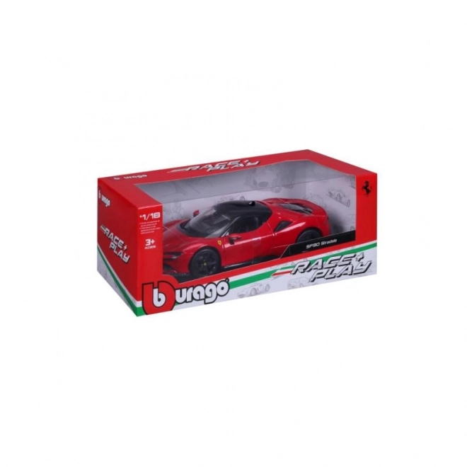 Metalmodel Ferrari SF90 Stradale rød 1:18