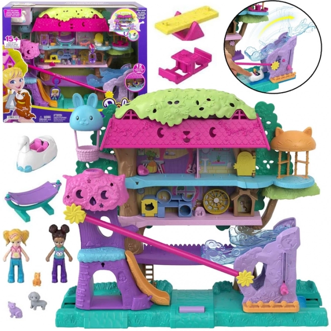 Polly Pocket Sæt figurer Dyre-eventyr Træhus