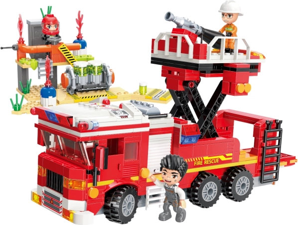 QMAN Mine City brandbil med vandtank og liftplatform