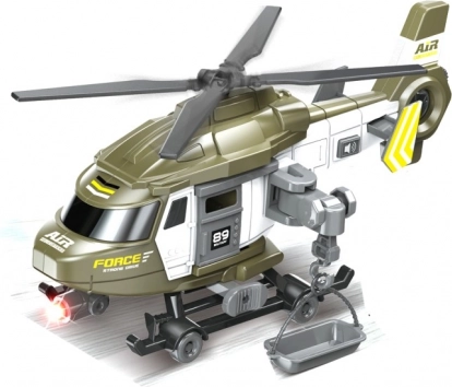 Politiets helikopter med friktionsdrev og effekter