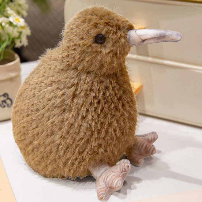 Plyslegetøj Kiwi-fugl 21 cm lysebrun
