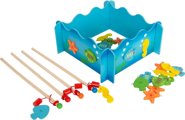 small foot magnetisk fiskespil havverden