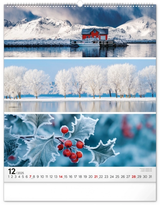 NOTIQUE Vægkalender Palet 2025, 48 x 56 cm