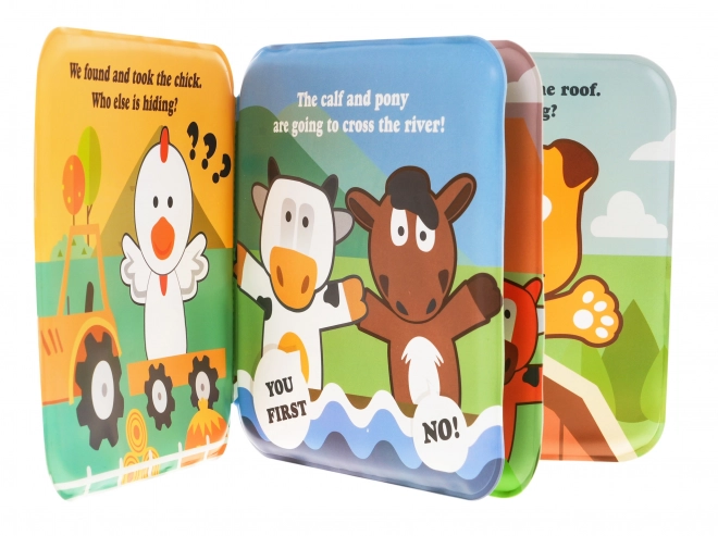 Sæt af gummidukker til gård + brochure