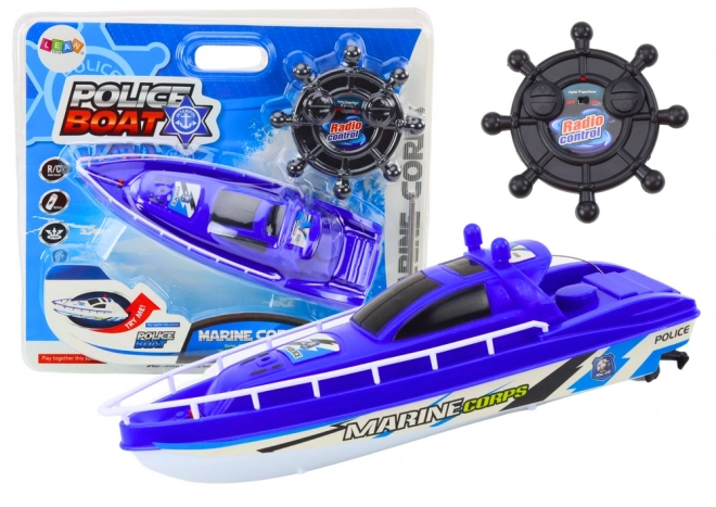 Politi fjernstyret RC Blue Pilot 27MHz