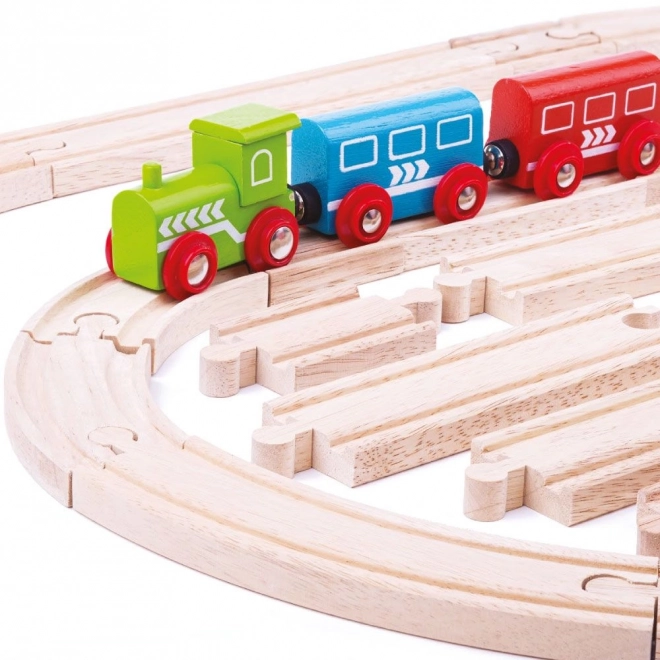 Bigjigs Rail Træskinnesæt 24 dele