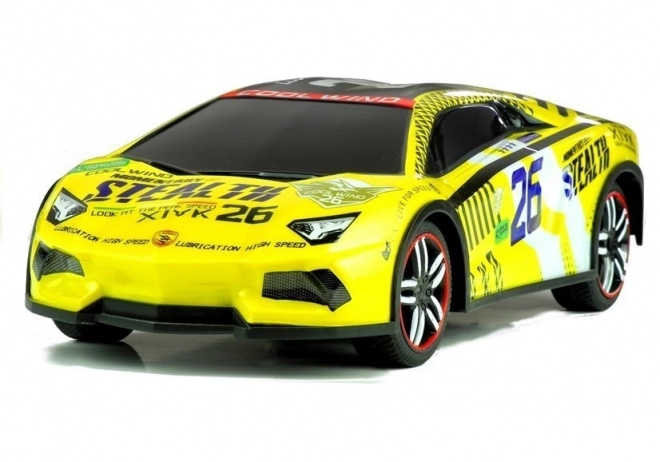 Fjernbetjent sportsvogn Pilot R/C Gul