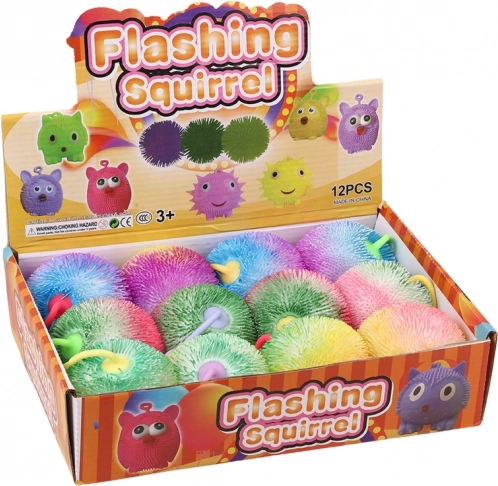 Farvet antistressbold til klemning 9 cm