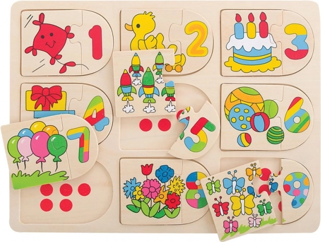 Bigjigs Toys Billedtælle-puslespil