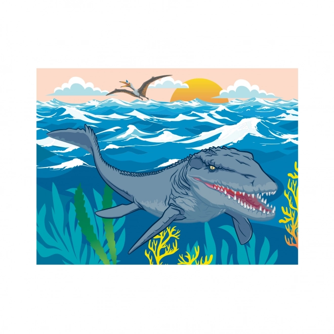 Kubus klodser Jurassic World træ 12 stk i æske 22x18x4cm