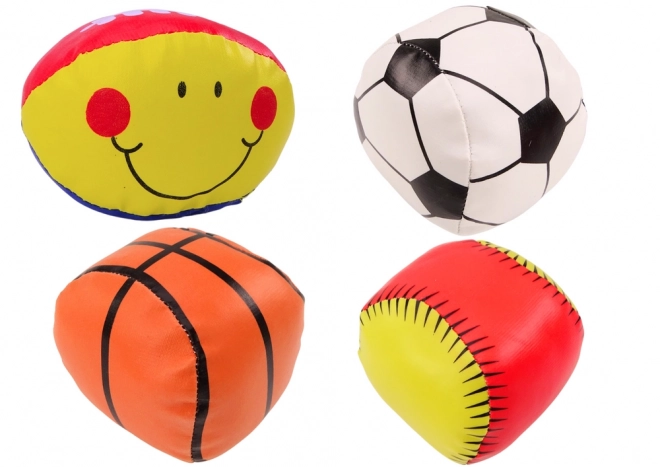 Bløde sportsbolde Basketball Rugby Fodbold Baseball Sæt af 4.