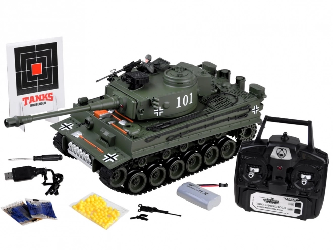 Stor tysk Tiger 45cm med fjernbetjening RC0252ZI