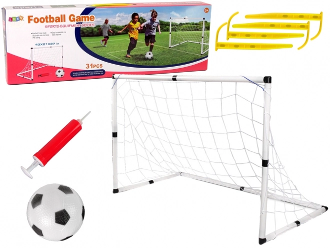 Stor fodboldmål Fodboldbold Pumpe