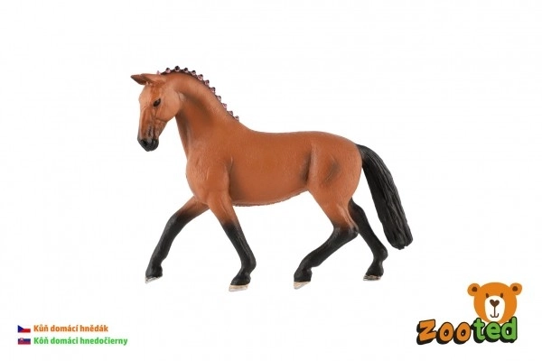 Hjemmedomestikeret brun hingst zooted plast 13cm i pose