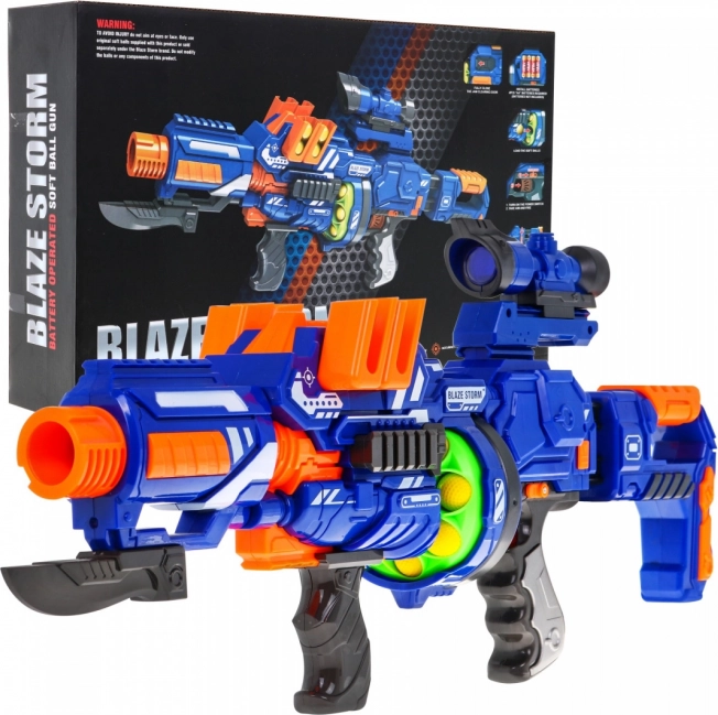 Blaze Storm skumblaster til teenagere 14+ med tromlemagasin og sigte