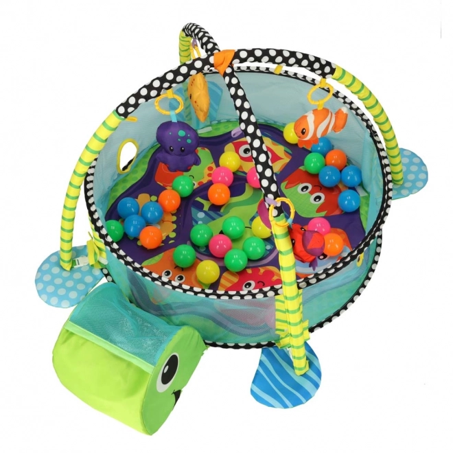 Uddannelsesmåtte, skildpadde med indhegning og bolde