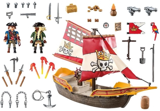 Pirates PLAYMOBIL piratsk skib med figurer