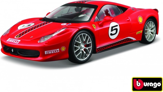 Modelbil Ferrari 458 Challenge rød 1:24 Bburago