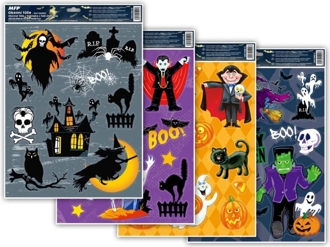 Halloween vinduesfolie med glimmer