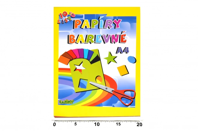 Farvet papir A4, 10 ark, 180g