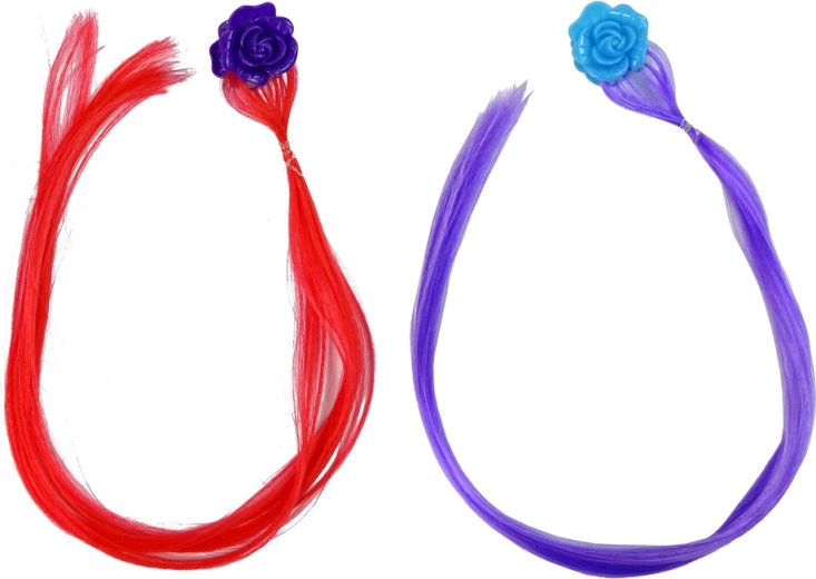 Farvede totter med blomsterspænder