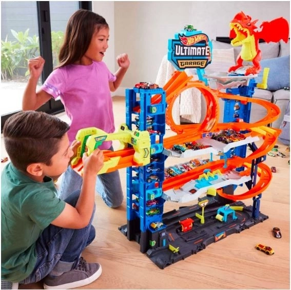 Mega garage med drageangreb Hot Wheels City