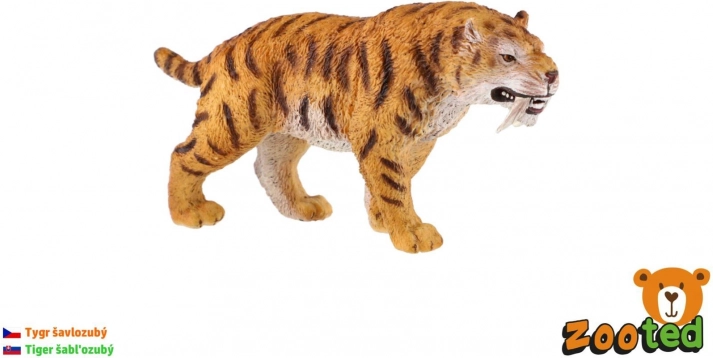 Sabeltiger smilodon plastfigur 13 cm