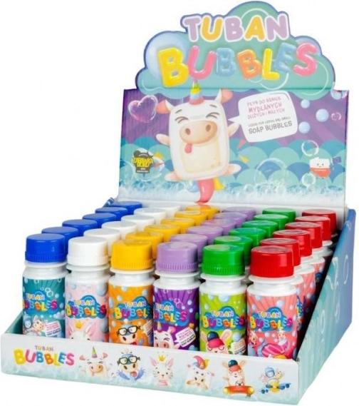 Sæt med små sæbebobler 60 ml – mix, display 36 stk.