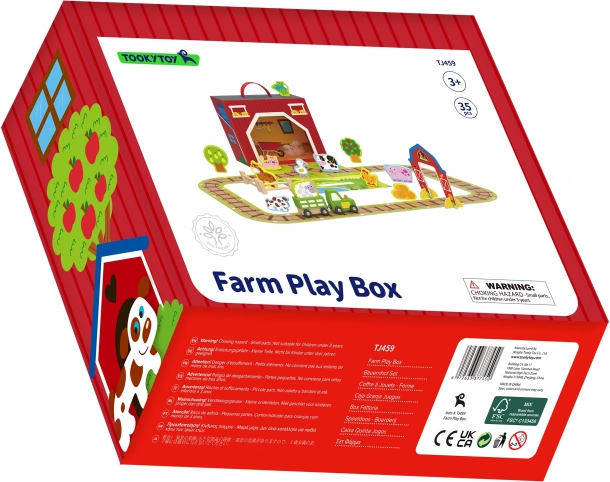 Træ Farm i Kuffert Tooky Toy