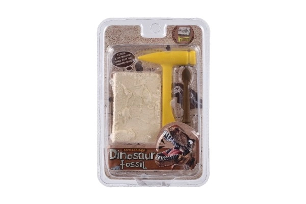 Lille arkæolog dinosaur fossile plast 2 farver i blister 12,5x19x5cm 12stk i æske