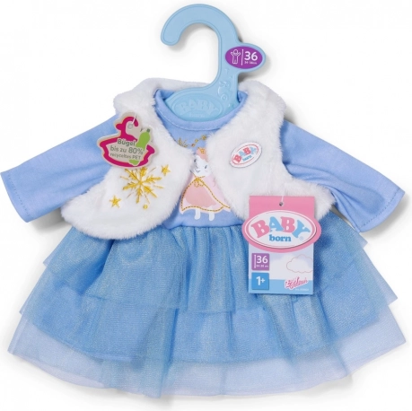 BABY born vinterkjole til dukker 36 cm med vest