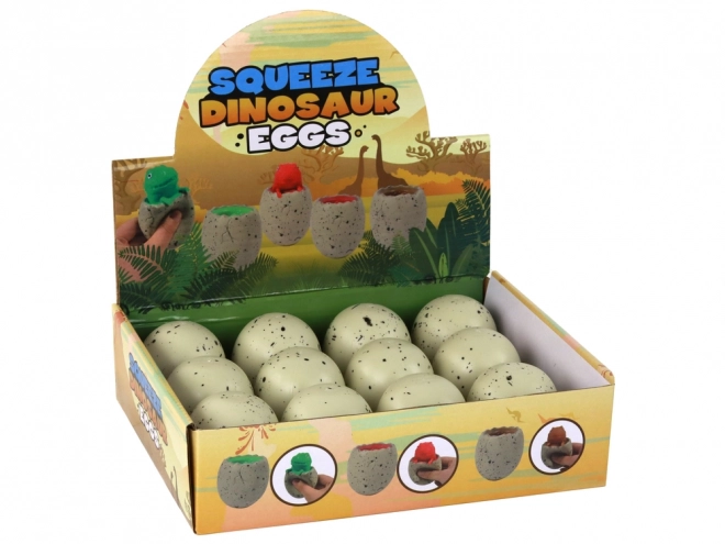 Antistress legetøjsdinosaur i squishy æg