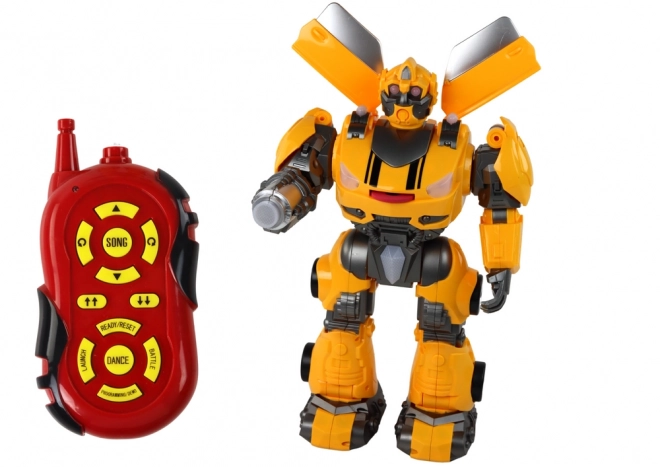 Stor fjernstyret robot R/C gul lydlys