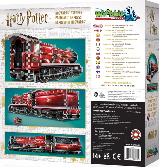 3D puslespil WREBBIT Harry Potter Hogwarts Express 460 dele